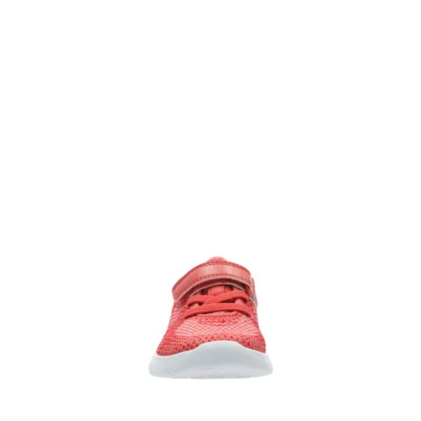 Clarks Girls Ath Flux Toddler Trainers Coral | CA-8320567